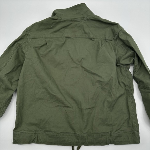 LL Bean Full  Zip Jacket Beanflex Short Utility Military Green Womens Large L - Picture 12 of 13